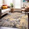 World Rug Gallery Contemporary Distressed Abstract Watercolor Non Shedding Soft Area Rug 5' x 7' Yellow 395YELLOW5x7 - alternate 1